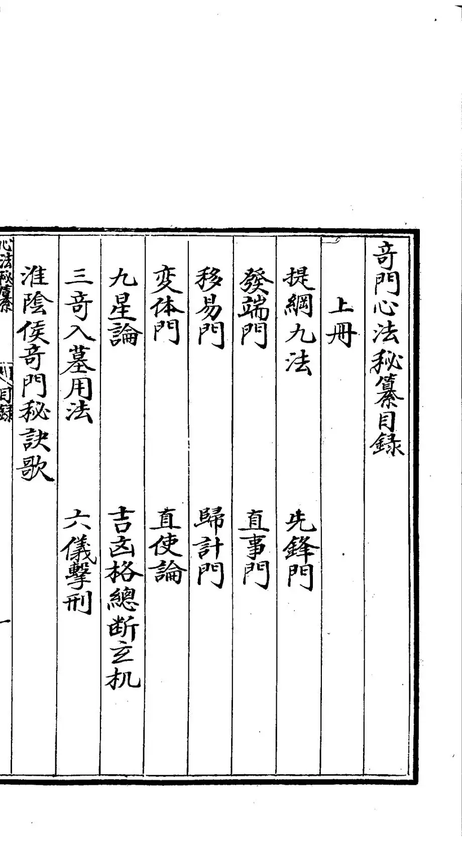 奇門心法秘纂（三卷全）